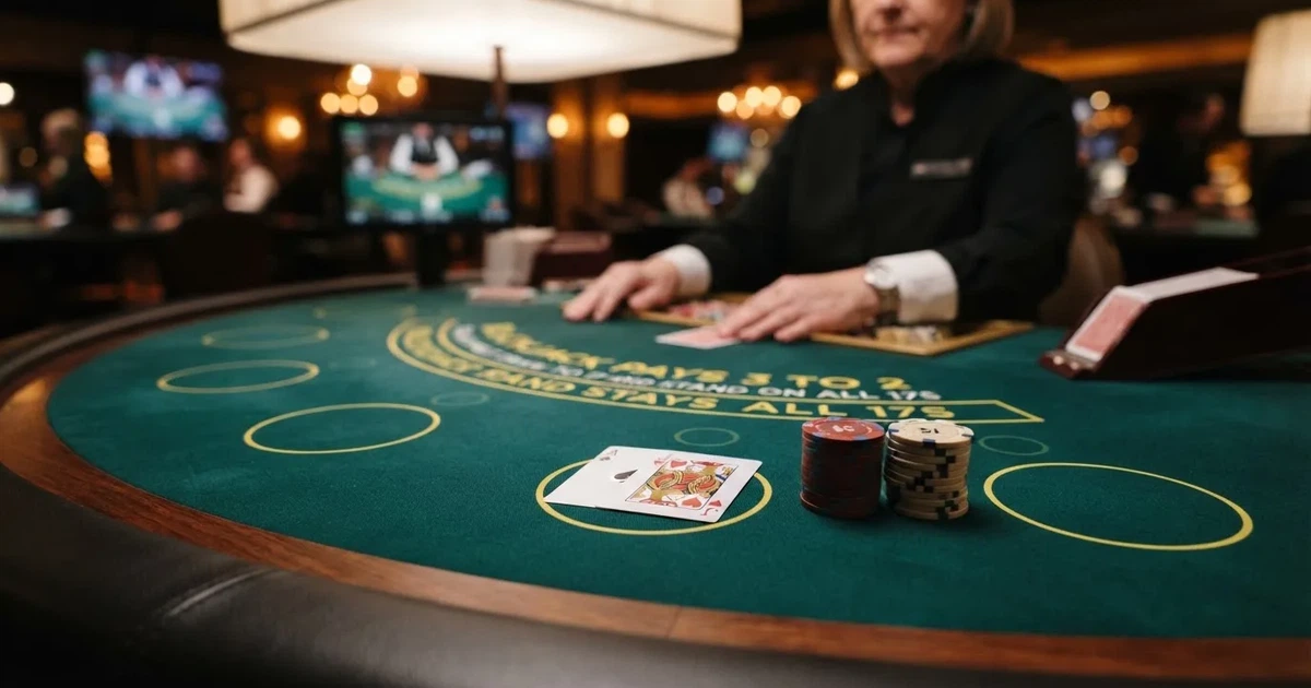 Zaruri roșii pe marginea unei mese de craps, sub o lumină verzuie — live blackjack în românia
